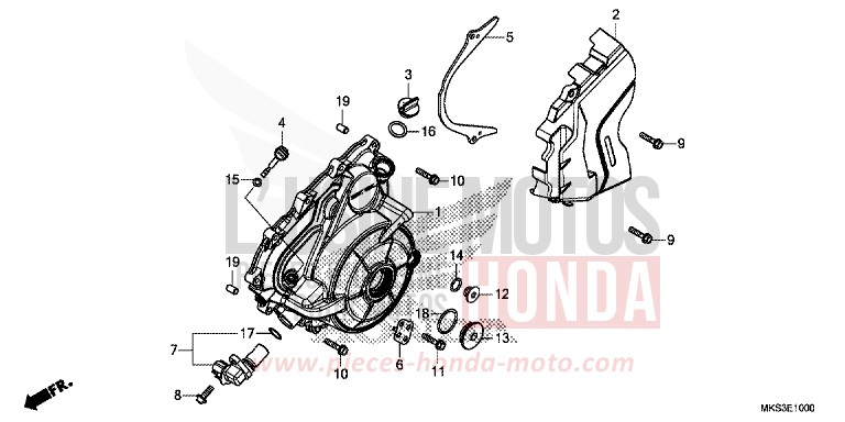 GENERATORABDECKUNG von Africa Twin DCT MAT BALLISTIC BLACK METALLIC (NHA86) von 2020